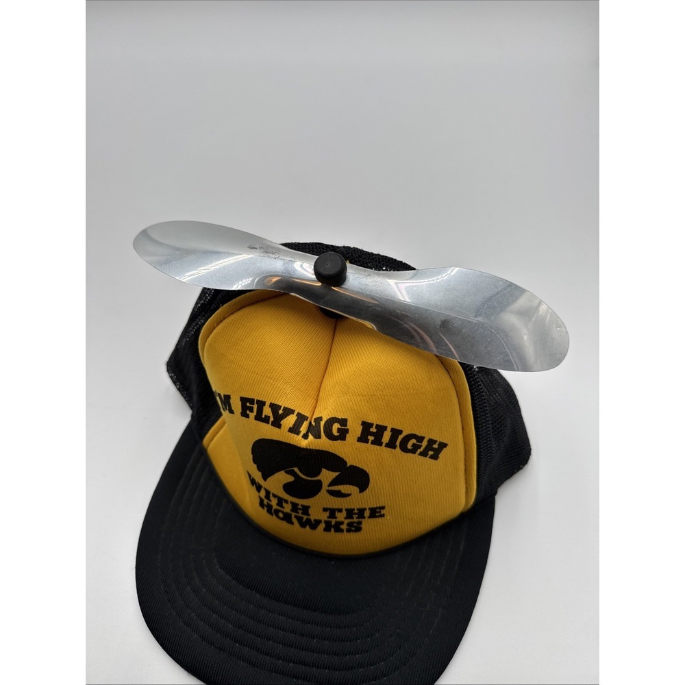 Vintage I'm Flying High With The Hawks Iowa Hawkeyes Trucker Snapback Hat Cap - Picture 9 of 10